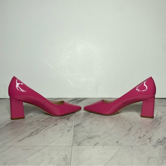 Marc Fisher Zala Pink Patent Leather Pointy Toe Pump 5 1/2 M - Picture 5 of 14